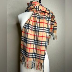 Authentic Burberry Check Cashmere Scarf